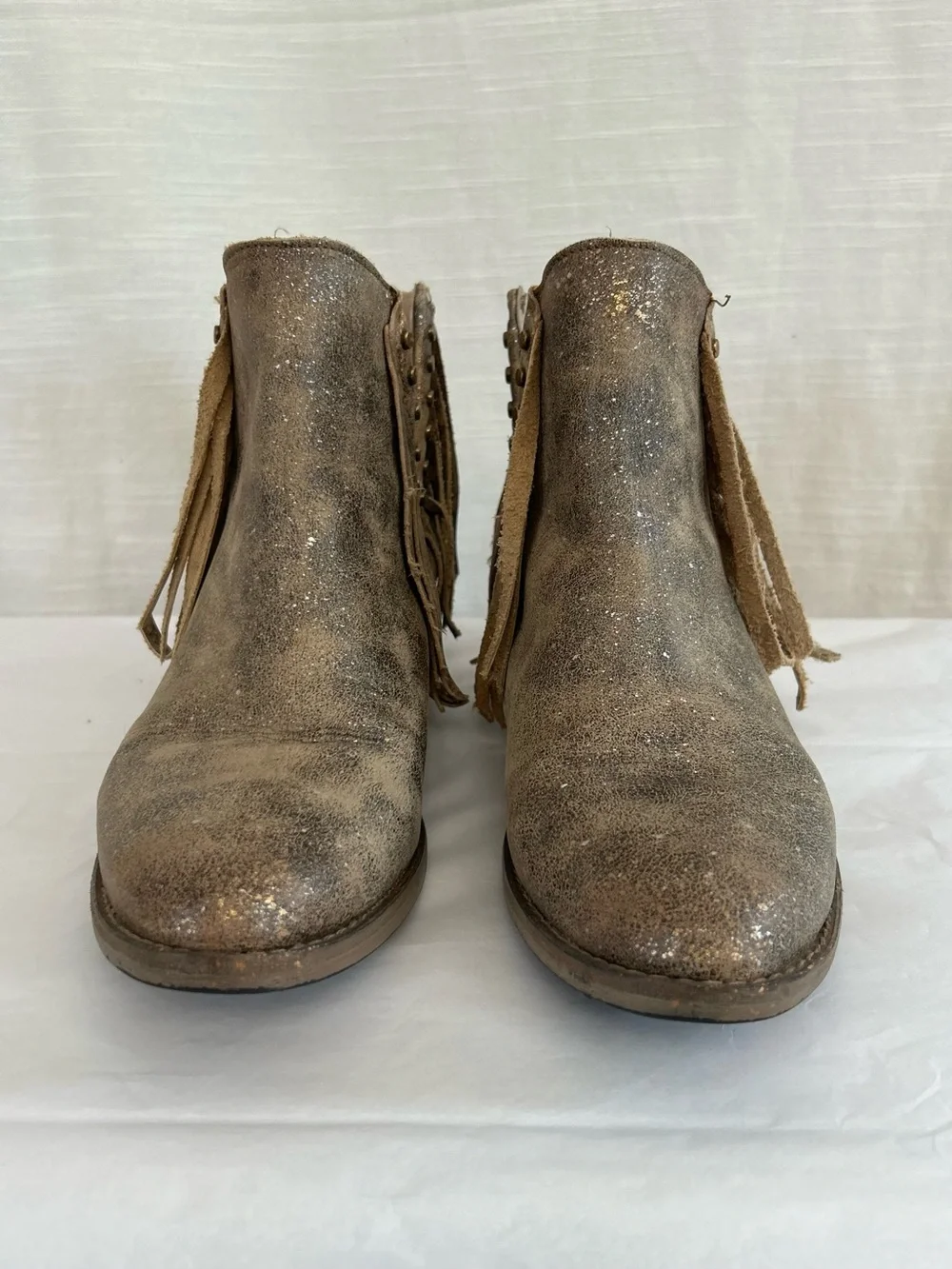 Circle G Corral Trading Western Boho Festival Women’s Fringe Leather Ankle Boots